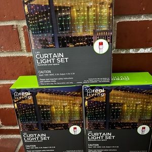 Led multi color curtain lights set of 3